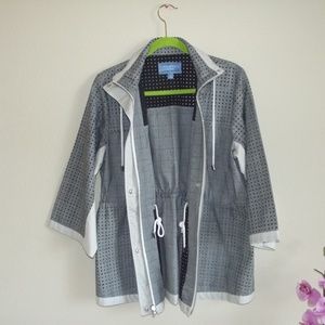 Simply Vera Vera Wang Grey Punch Hole ZipUp Jacket